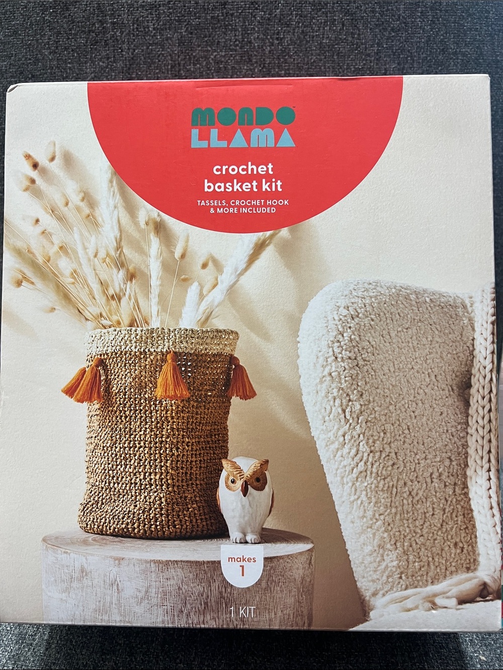 Mondo llama Crochet Basket Kit